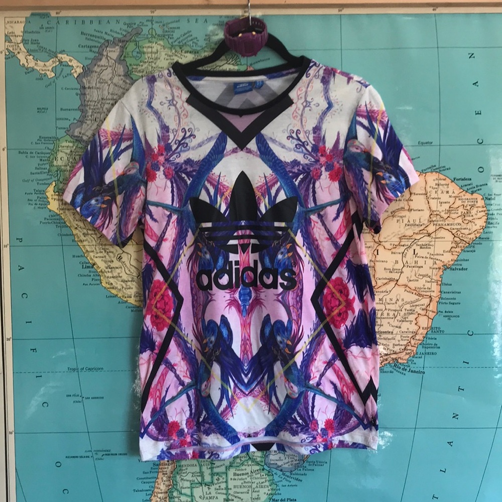 Adidas oversized T-shirt with matching watch